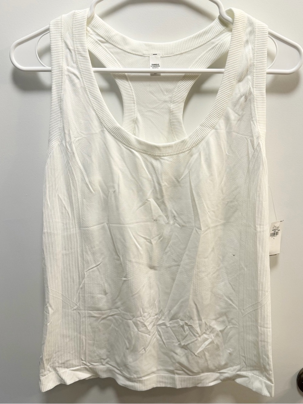 Old navy athletic White Ribbed Racerback Tank Top